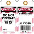 Nmc Do Not Operate Equip Tag-Out, 6X3, Pk10 LR302